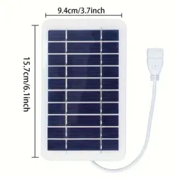 Cargador Solar USB Impermeable 2W - Portátil para Camping, Viajes y Emergencias - Ideal para Móviles