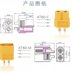 Conector xt60 para ecoflow