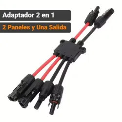 Conectores de Cable de Panel Solar Mc4, Conector Y 2 Salidas, 2 Paneles Una Conexión