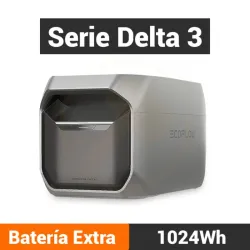 EcoFlow Batería Adicional Serie DELTA 3 - 1024Wh, Compatible con Delta 3/Delta 3 Plus/Delta 3 1500