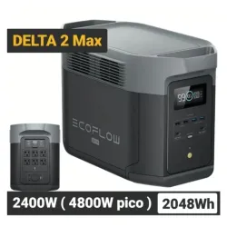 EcoFlow DELTA 2 Max | Estación de Energía Portátil 2400W (Surge 4800W)