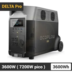 EcoFlow Delta Pro 110V 3600Wh Pico 7200W, Batería LiFePO y Carga Rápida Estación de Energía Portátil