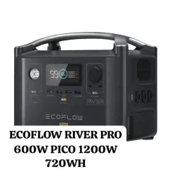 EcoFlow RIVER Pro | 720Wh | Potencia 600W (Pico 1200W) | ¡Ligera y Potente!