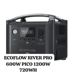 EcoFlow RIVER Pro | 720Wh | Potencia 600W (Pico 1200W) | ¡Ligera y Potente!