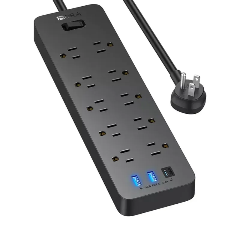 Extensión eléctrica 15A de 1.5 metros - 1HORA - Negro