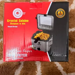 Freidora Crystal Cuisine 1.5L | Diseño en Acero Inoxidable | Nueva.