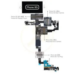 Ibridge - Para Teastear Iphone 6 / Cámara Frontal/ Cámara Trasera /Conector Dock/ Prueba Táctil.