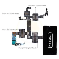 Ibridge - Para Testear Iphone 8 / Cámara Frontal / Cámara Trasera / Conector Dock / Prueba Táctil.
