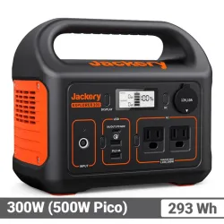 Jackery Explorer 300 con 293Wh, 300W - Pico 500W, Carga Rápida en 2.5h y Batería de Litio Estación de Energía Portátil