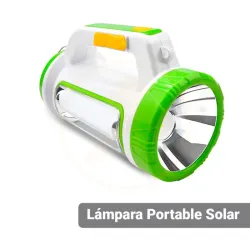 Lampara portable solar D5158. 2000 mAh. Verde