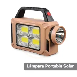 Lampara portable solar TJ6689B Dorada