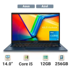 Laptop ASUS VivoBook 14 14.0'' FHD Intel Core i5-1334U 12GB RAM 256GB SSD Almacenamiento - Azul ( Nuevo )