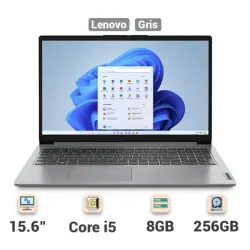 Laptop Lenovo IdeaPad 1 15.6" FHD Intel Core i5-1335U, 8GB RAM - 256GB SSD Más Base Enfriadora - Gris.