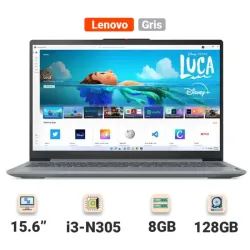 Laptop Lenovo IdeaPad Slim 3i 82XB00C2US 15.6" Full HD Intel Core i3-N305 8GB RAM 128GB UFS Arctic Gris