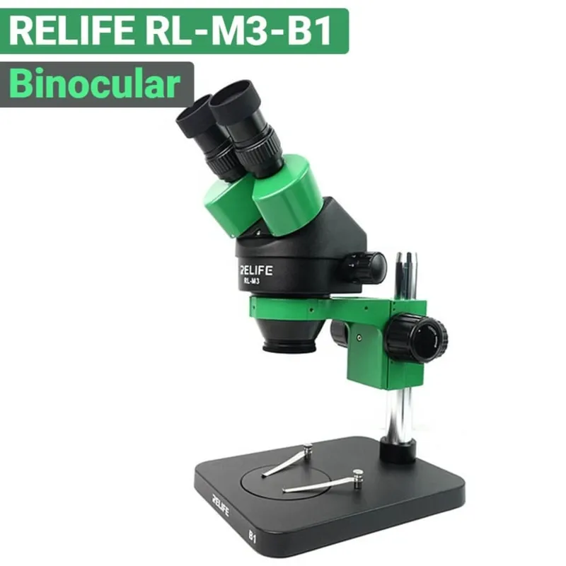 Microscopio Binocular RELIFE RL-M3-B1 0.7X-4.5X Reparaciones Electrónicas