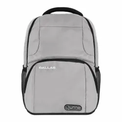 Mochila Unno Tekno Dallas Gris Para Laptop 15.6" Resistente Con Compartimento Acolchado y Bolsillos Múltiples
