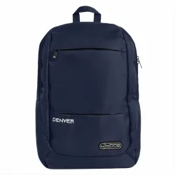 Mochila Unno Tekno Denver Azul Para Laptop 15.6" Resistente Con Compartimento Acolchado y Bolsillo Frontal
