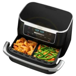 Ninja Freidora De Aire Foodi Dualzone Flexbasket 6.6L Megazone Dz071 Negra