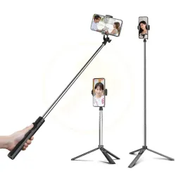 Palo Selfie 2 en 1 con Trípode y Control Remoto Bluetooth