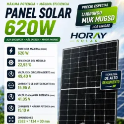 Panel Solar HORAY SOLAR 620W – Alta Eficiencia