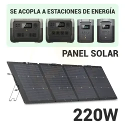 Panel Solar Portátil ECOFLOW 220W, Plegable