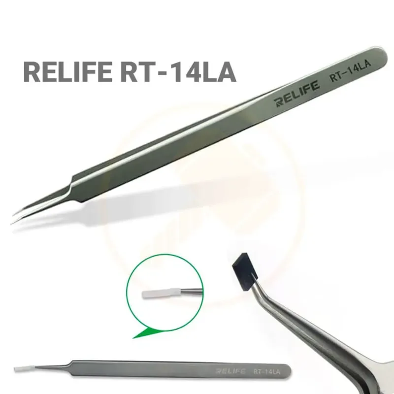Relife Rt-14La. Pinzas De Precisión. Punta Curva.