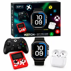 Set Sup - 2, Auriculares Bluetooth + Consola FC + Smart Wristband