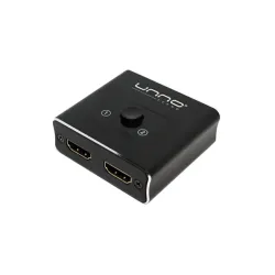 Splitter/Switch Unno Tekno HDMI Bidireccional 4K 60Hz 2 Puertos Plug & Play Compatible Con Consolas y TV