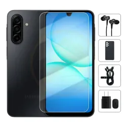 Teléfono Samsung Galaxy A17 EU 4Gb Ram, 128Gb Almacenamiento, Con Cover, Mica y Audífonos - Negro