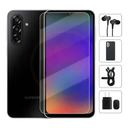 Teléfono Samsung Galaxy F17 EU 4Gb Ram, 128Gb Almacenamiento, Con Cover, Mica y Audífonos - Negro