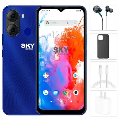 Teléfono Sky 65 Pro, 3GB, 64GB Almacenamiento, Con Cover, Mica y Audífonos - Azul