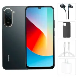 Teléfono Xiaomi Redmi A7 Pro, 4GB + 4GB Ram, 64GB Almacenamiento, Con Cover, Mica y Audífonos - Negro