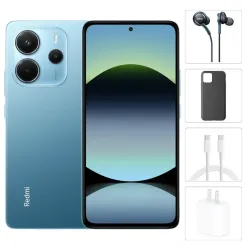 Teléfono Xiaomi Redmi Note 14, 8Gb Ram, 256Gb Almacenamiento, Con Cover, Mica y Audífonos - Azul