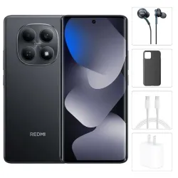 Teléfono Xiaomi Redmi Note 15, 6Gb Ram, 128Gb Almacenamiento, Con Cover, Mica y Audífonos - Negro