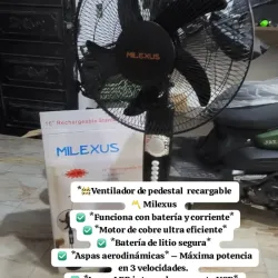 Ventilador de pedestal recargable