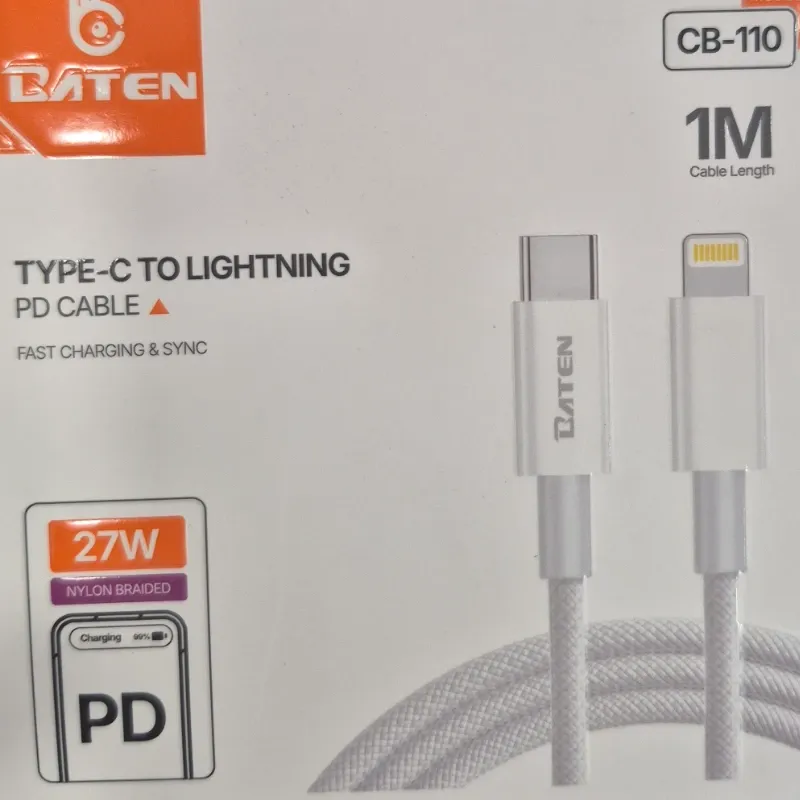 Cable Baten Tipo C-Lightning 1M 27W
