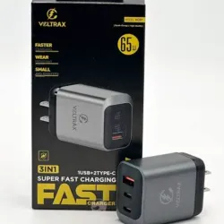 Cargador Voltrax 65W 3 en 1