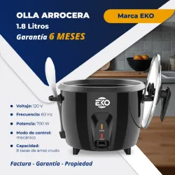 Arrocera Eko 1.8L negra