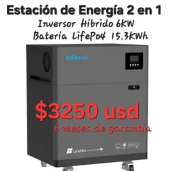 Kit Solar integrado infinisolar 6kw de inversor con 15kwh en batería 