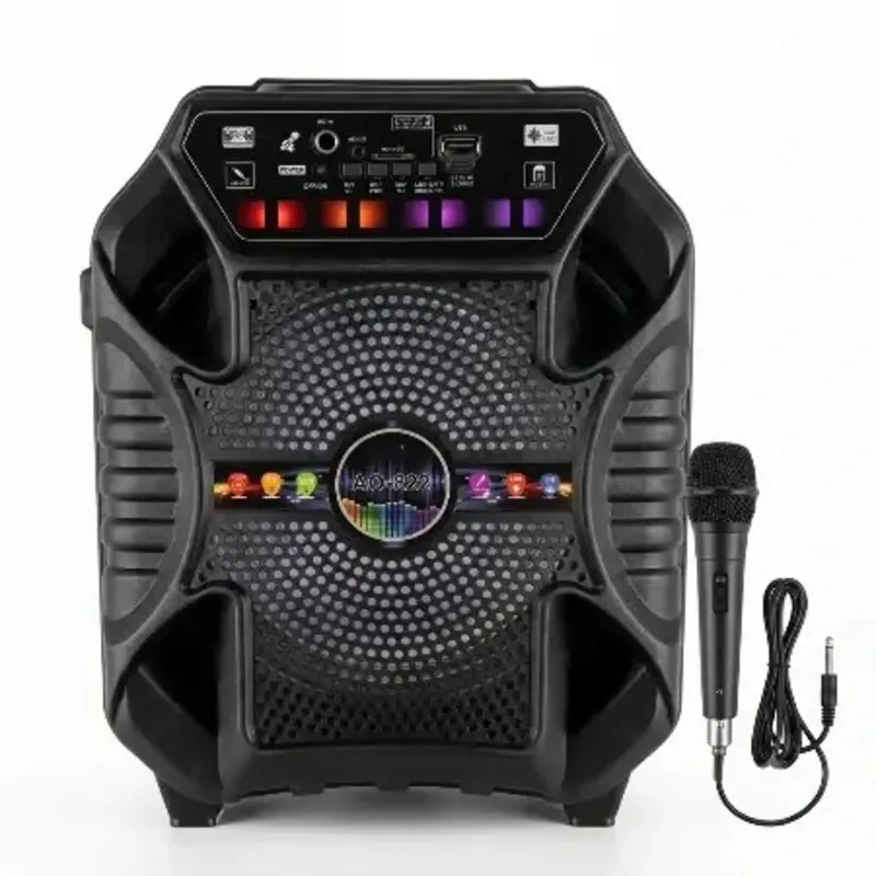 BOCINA 8'' CON MICROFONO AO-822
