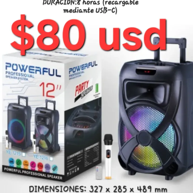 BOCINA BLUETOOTH 12" YE-1216