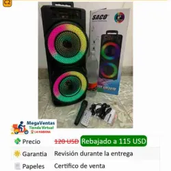 Bocina Saco 8" doble