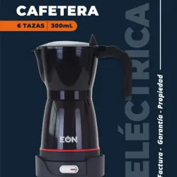 Cafetera Eléctrica De 6 Tazas (Negra-Blanca-Roja)