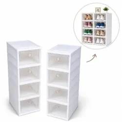 CAJONERA DE ZAPATOS PLEGABLE DOBLE