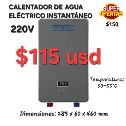 Calentador eléctrico instantáneo Royal