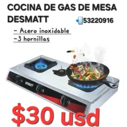 Cocina de 3 hornillas Desmatt 