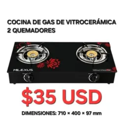 Cocina de Vitrocerámica Milexus 2 hornillas 