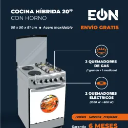 Cocina Híbrida 20" Con Horno EON