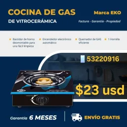 Cocina Vitrocerámica Eko 1 hornilla