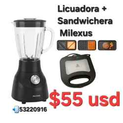 Combo Licuadora y Sandwichera Milexus 